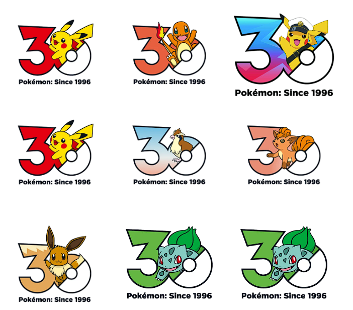 image-170 Pokémon celebra 30 anos com logotipos exclusivos