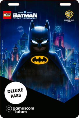2bf6ed42-557b-4ecc-4d8e-d0b58ffc0e78 gamescom latam aposta em LEGO Batman e transforma credenciais em item colecionável