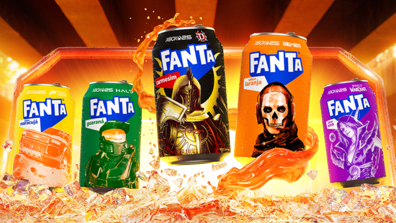 Fanta e Xbox se unem em campanha com personagens de jogos e desafios para fãs