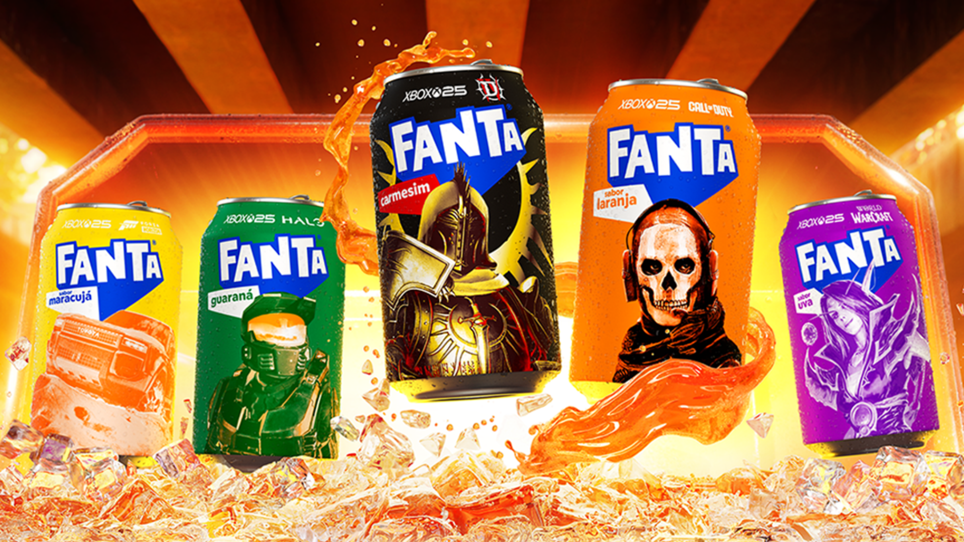 Fanta e Xbox se unem em campanha com personagens de jogos e desafios para fãs