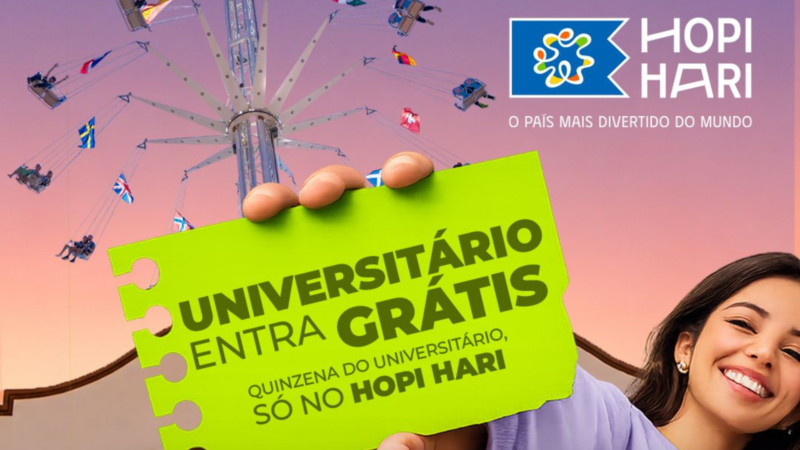 Hopi Hari libera entrada gratuita para universitários até junho