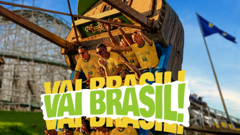 Hopi Hari promete ingresso extra a cada gol do Brasil em ação especial durante estreia na Copa do Mundo