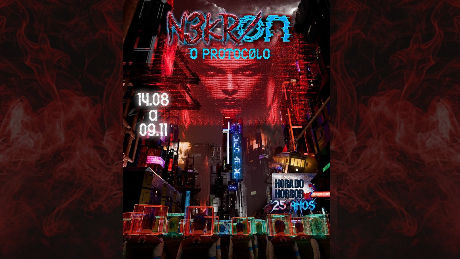 Hora do Horror 2026 celebra 25 anos com universo cyberpunk inédito no Hopi Hari