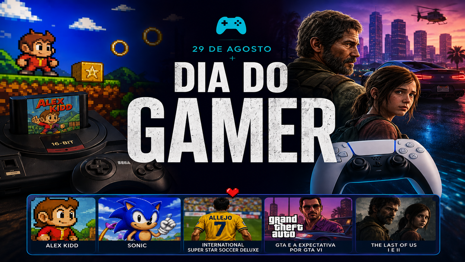 Dia do Gamer: games antigos ou atuais? 5 jogos que marcaram gerações