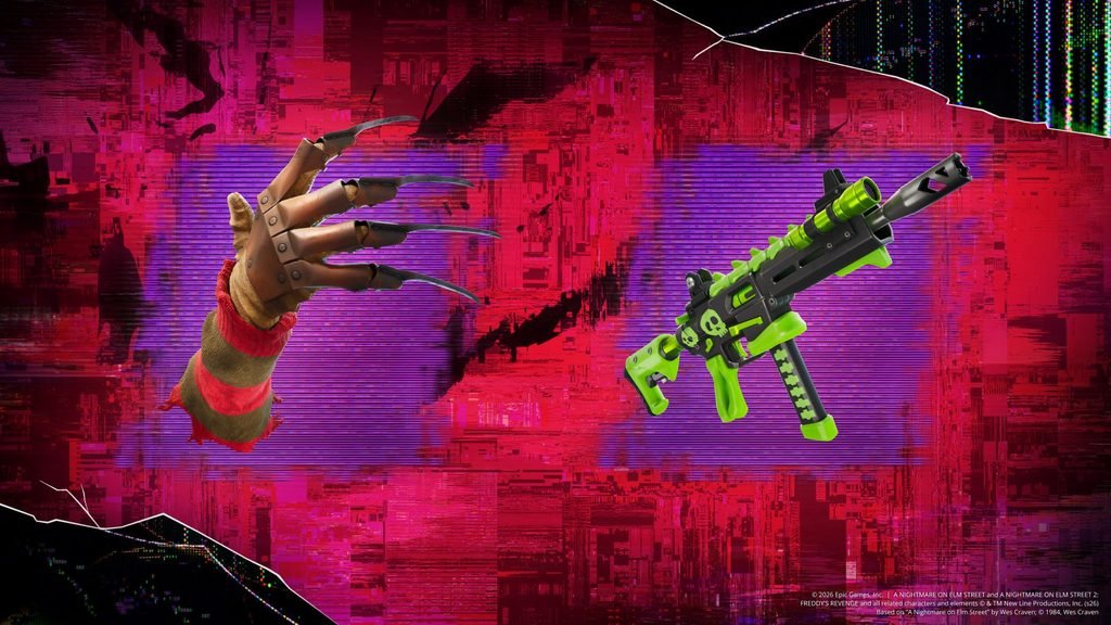FNBR_42-30_Fortnitemares_IP-BoneRattler_BlogInline_SupportingImage_1920x1080-1024x576 Fortnite: Pesadelos 2026 traz Freddy Krueger, Five Nights at Freddy’s e novas armas